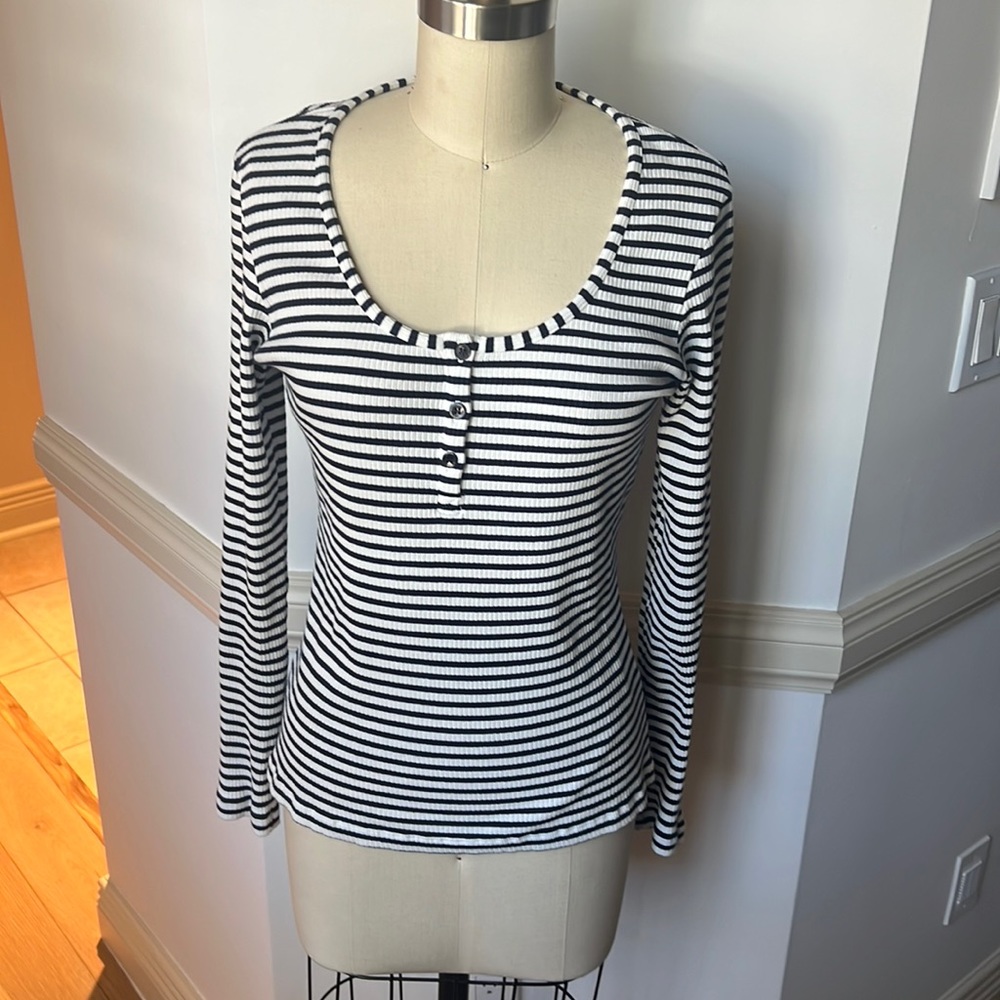 La Ligne Striped Henley Shirt